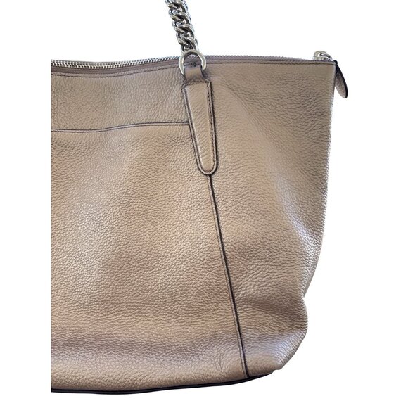 Coach Ava Chain Tote Handbag Purse‎ Metallic Rose Gold Pebbled Leather - Picture 9 of 15